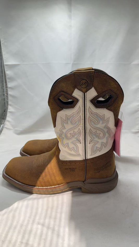Double-H Boots Men's 10"" Wd Sq Toe C Dark Brown/Wide