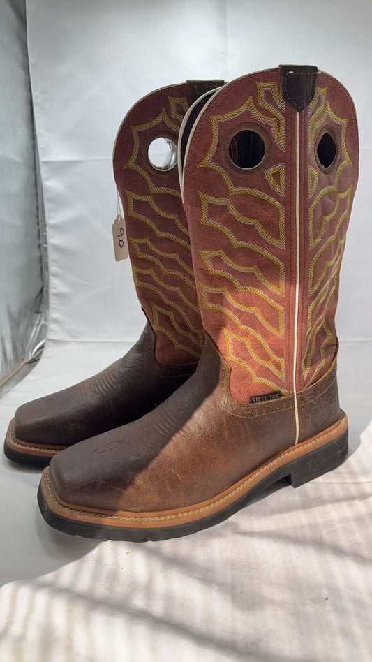 Justin Men's Stampede EH Steel Toe Wellington Work Boots