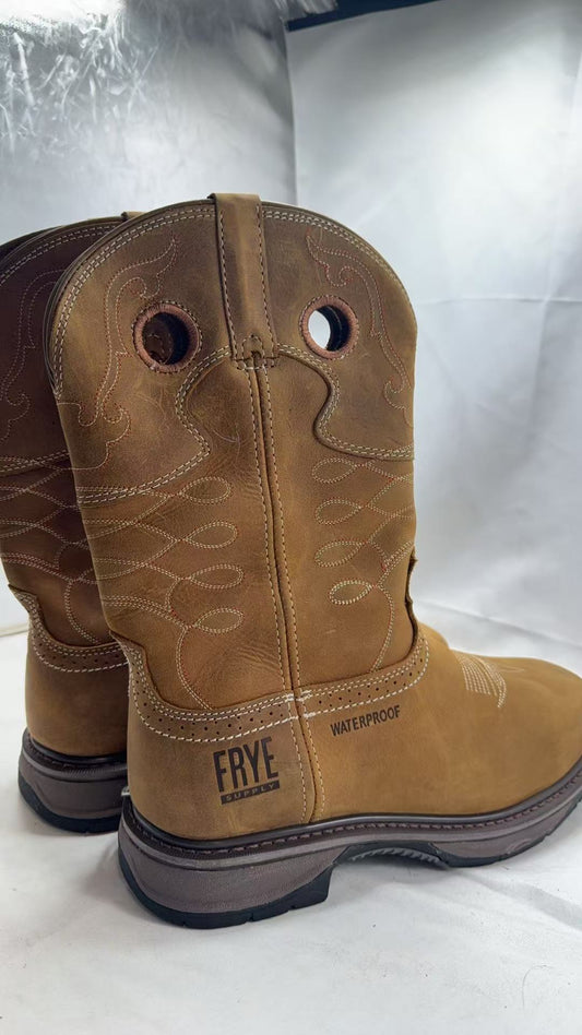 The Safety-Crafted 9.5" Waterproof Western Work Boot - FR40103