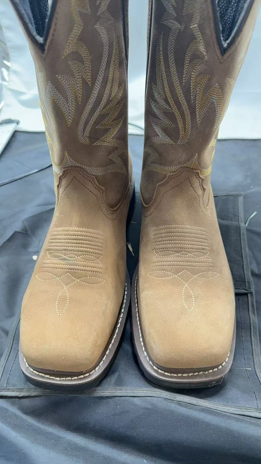 Dan Post Mens Richland Embroidered Square Toe Pull On Casual Boots 10'