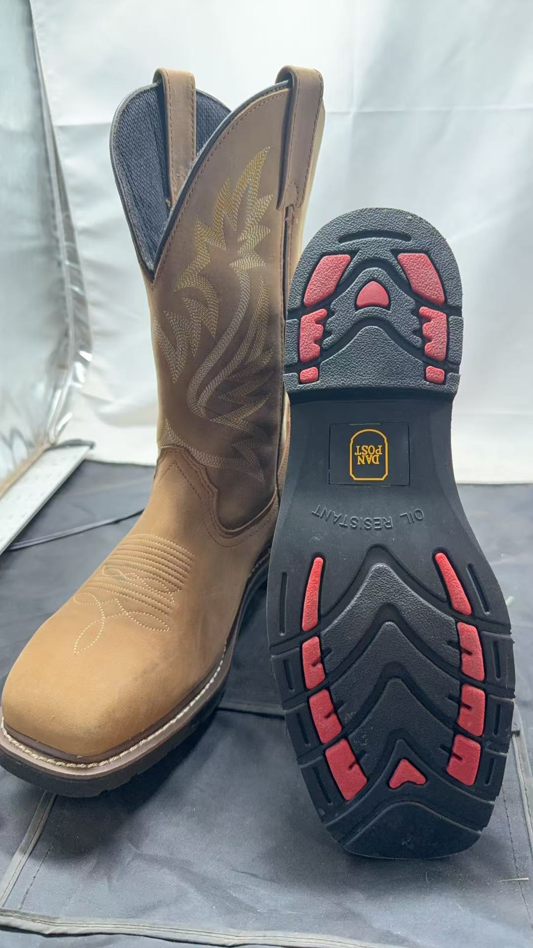 Dan Post Mens Richland Embroidered Square Toe Pull On Casual Boots 10'