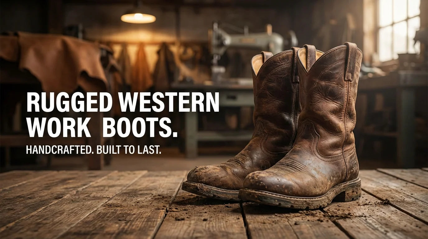 Rugged Cowboy Work Boots Hero Banner